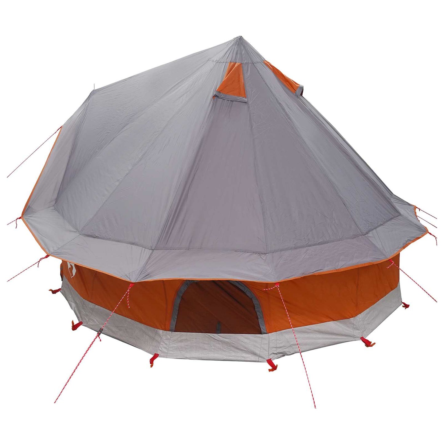 Tipi Stan Šedá A Oranžová 250 X 250 Cm Polyester A Ocel