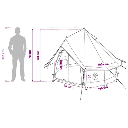 Tipi Stan Šedá A Oranžová 250 X 250 Cm Polyester A Ocel