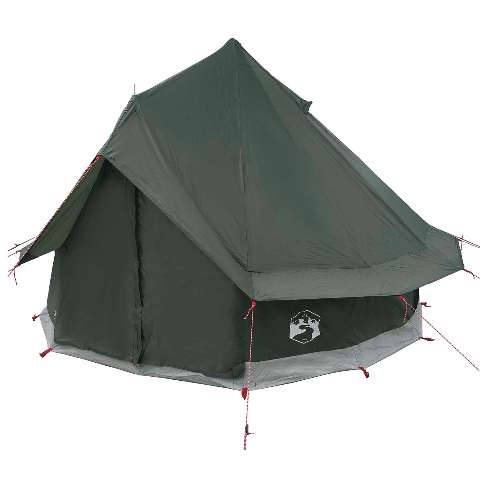 Tipi Stan Armádně Zelená 250 X 250 Cm Polyester A Ocel