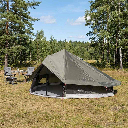 Tipi Stan 20 Osoba Hnědošedý Polyester A Ocel