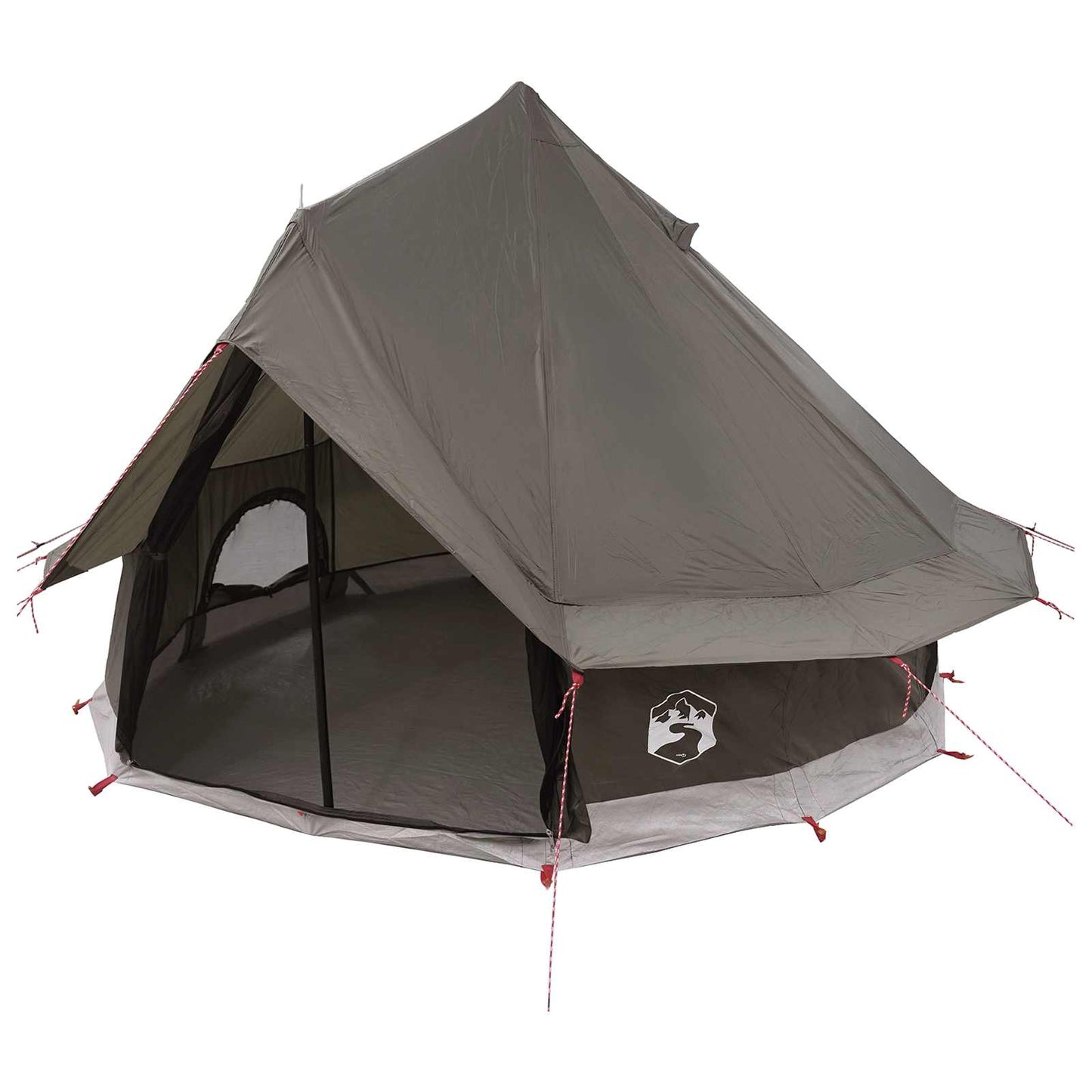 Tipi Stan Se Střechou Hnědošedý 250 X 250 Cm Polyester A Ocel