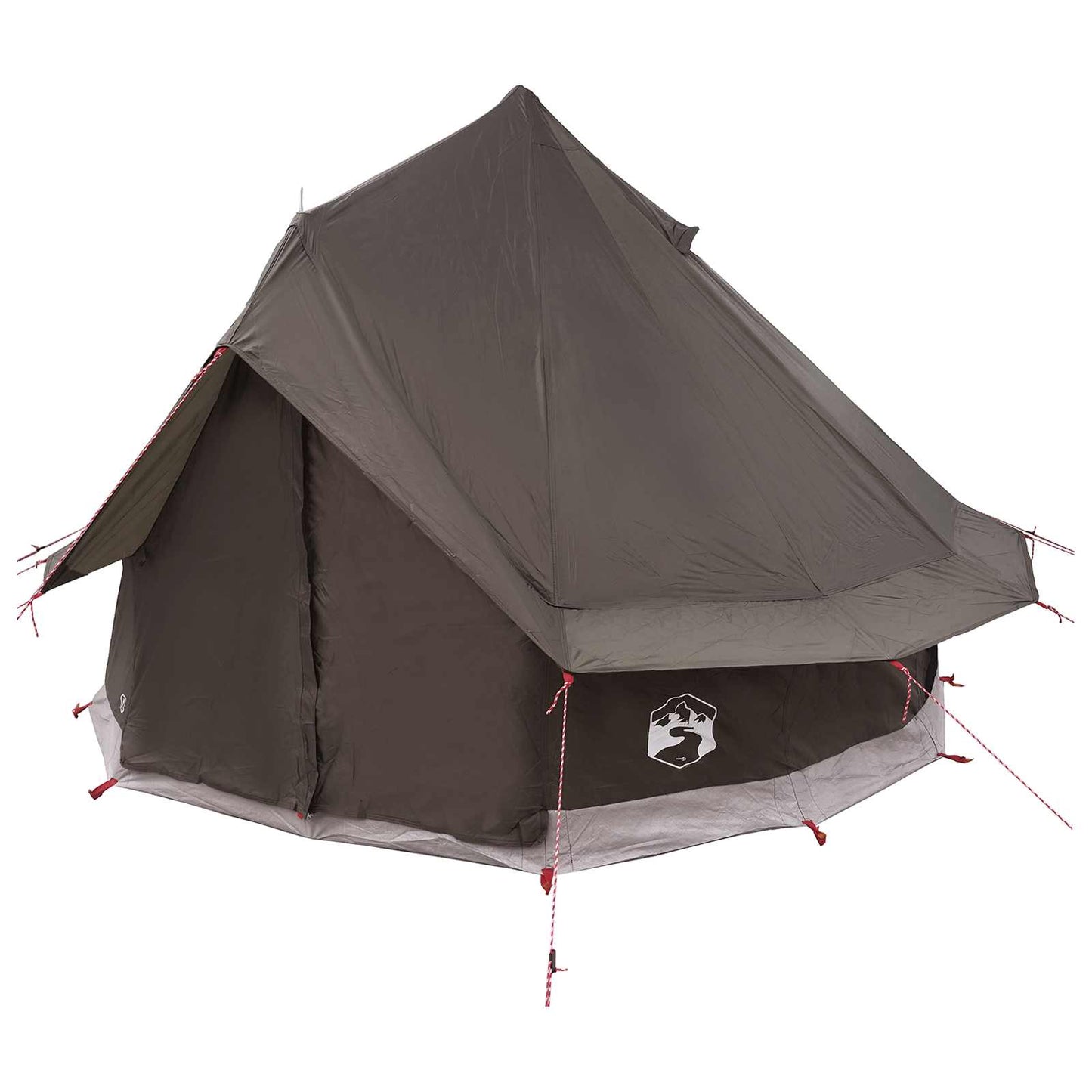 Tipi Stan Se Střechou Hnědošedý 250 X 250 Cm Polyester A Ocel