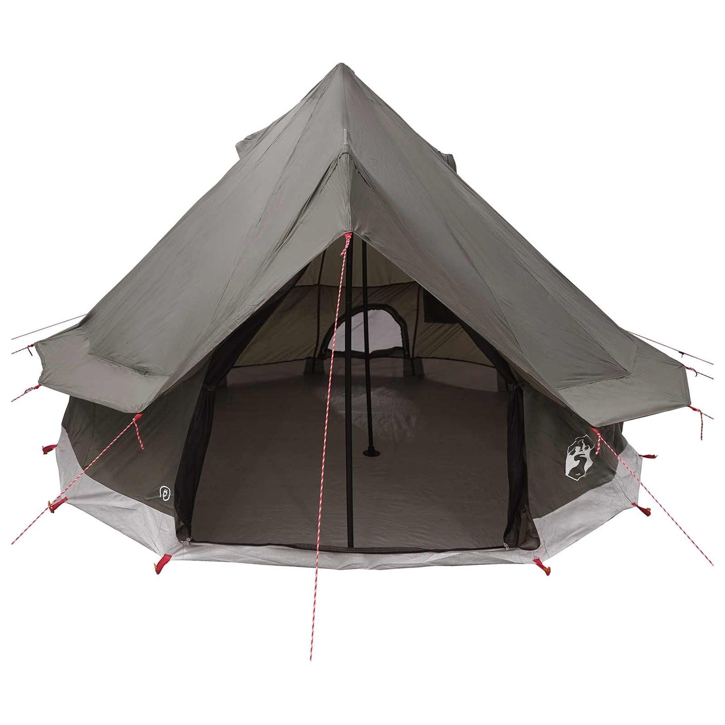 Tipi Stan Se Střechou Hnědošedý 250 X 250 Cm Polyester A Ocel