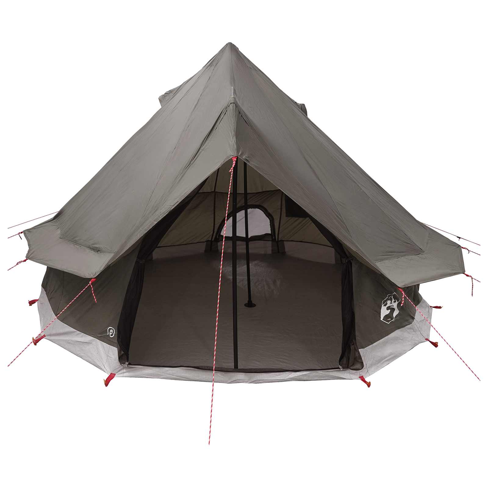 Tipi Stan Se Střechou Hnědošedý 250 X 250 Cm Polyester A Ocel