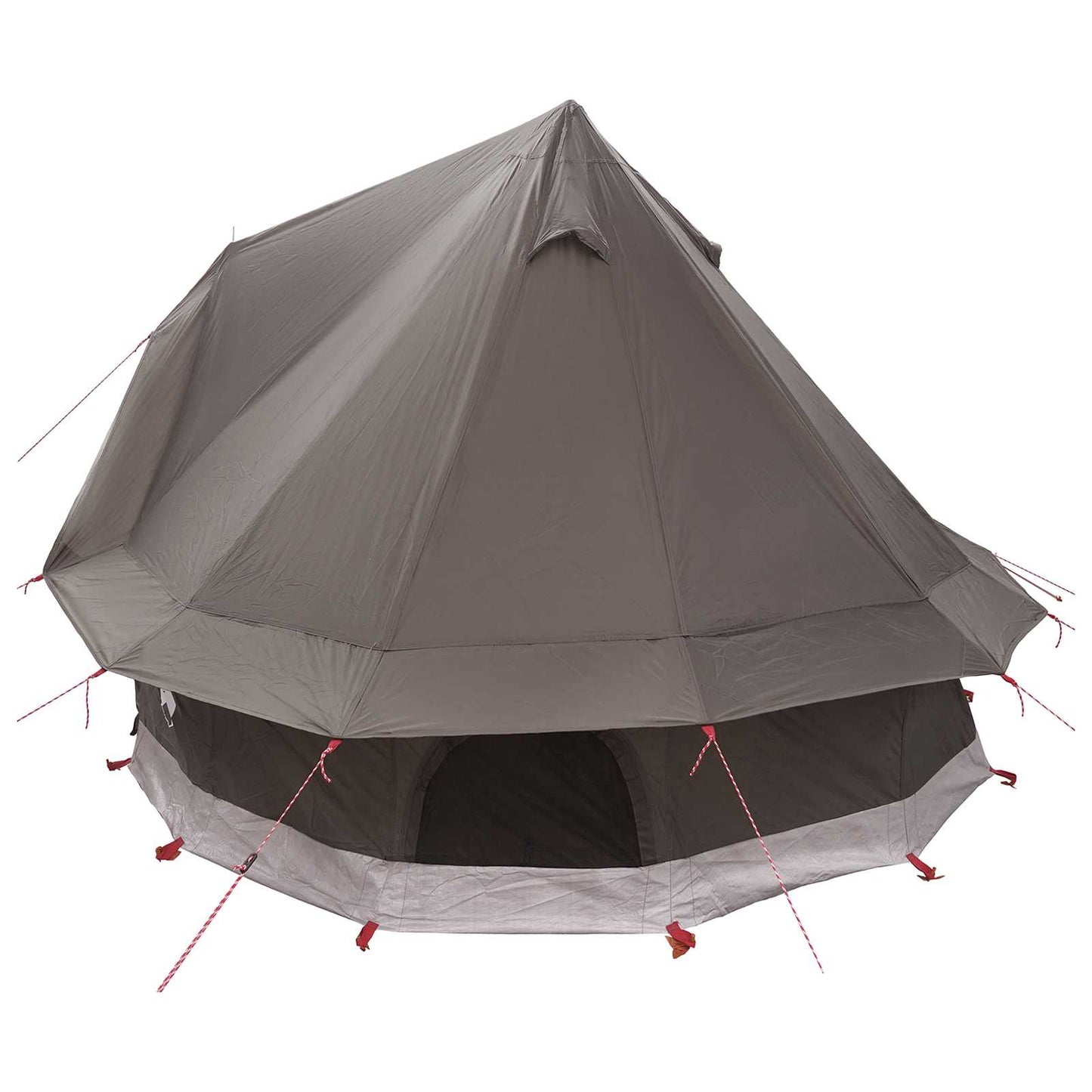 Tipi Stan Se Střechou Hnědošedý 250 X 250 Cm Polyester A Ocel