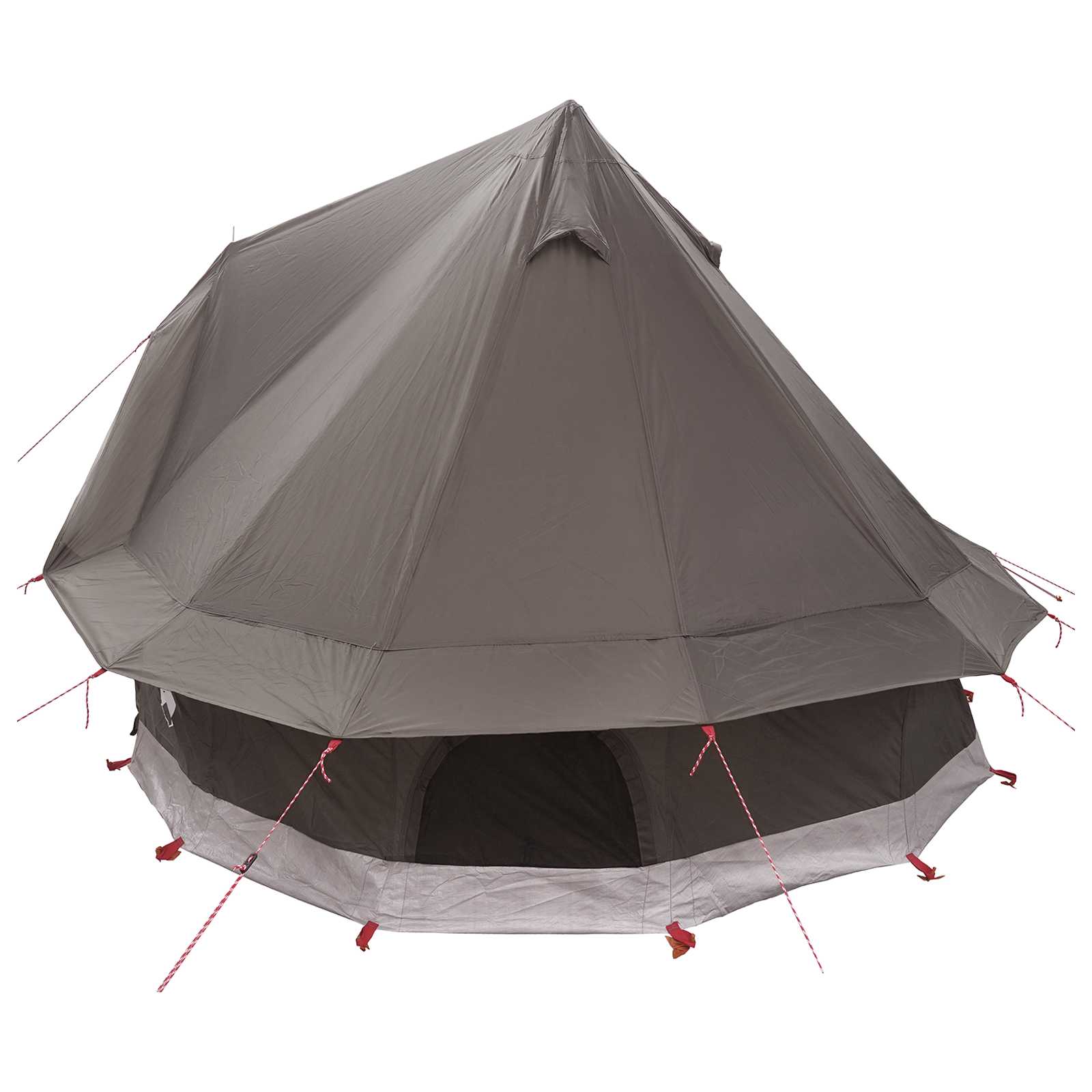 Tipi Stan Se Střechou Hnědošedý 250 X 250 Cm Polyester A Ocel