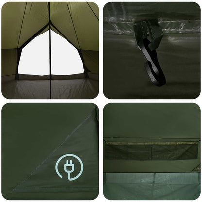 Tipi Stan Olivově Zelená 300 X 300 X 200 Cm Polyester A Ocel