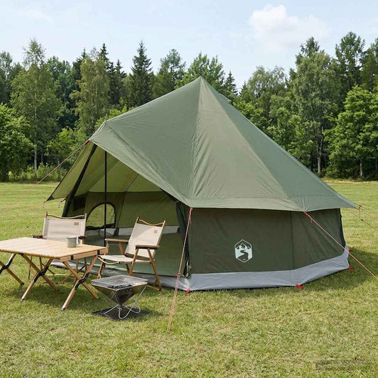 Tipi Stan Olivově Zelená 400 X 400 X 250 Cm Polyester A Ocel