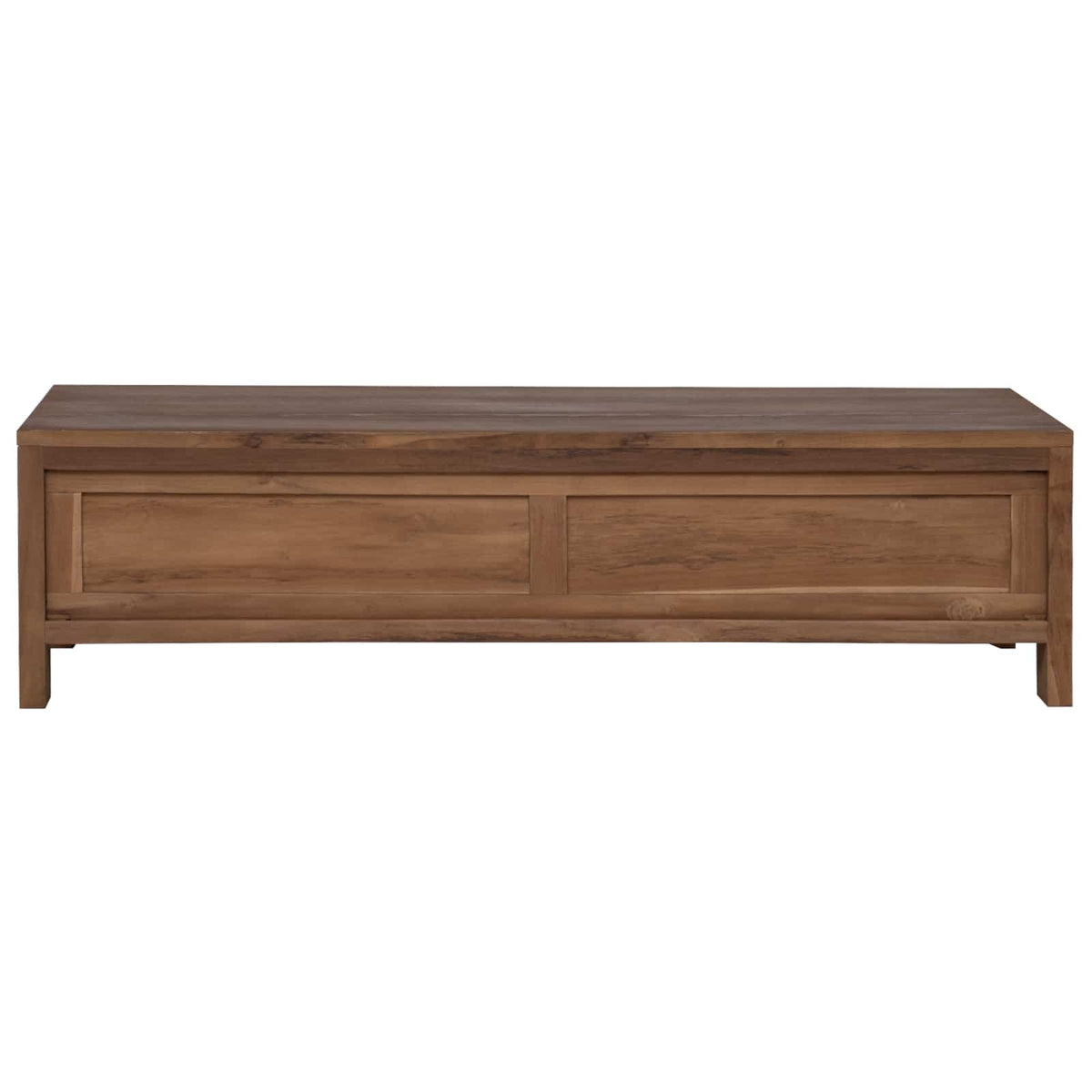 Televizní Skříň 110 X 30 X 30 Cm Pevné Teakové Dřevo Přírodní