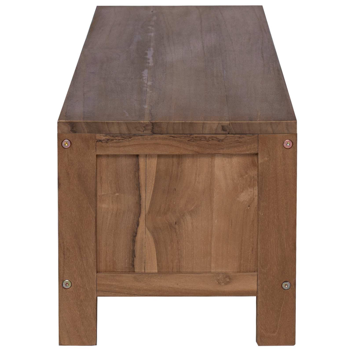 Televizní Skříň 110 X 30 X 30 Cm Pevné Teakové Dřevo Přírodní