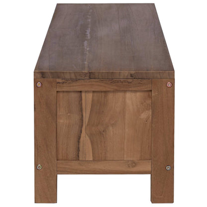 Televizní Skříň 110 X 30 X 30 Cm Pevné Teakové Dřevo Přírodní