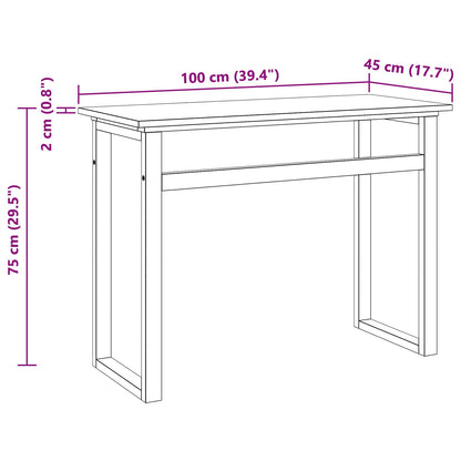 Stůl Přírodní Pevné Teakové Dřevo 100 X 45 X 75 Cm