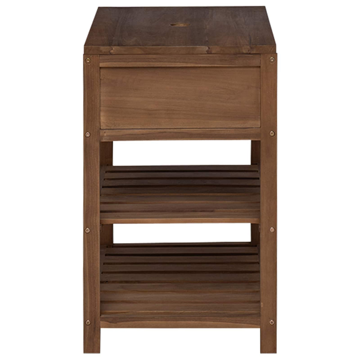 Koupelnová Skříň Přírodní 60 X 45 X 75 Cm Pevné Teakové Dřevo