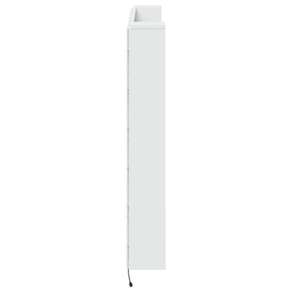 Čelo Postele S Led Bílý Kompozitní Dřevo