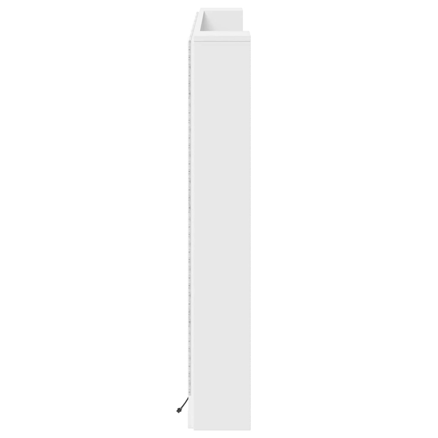 Čelo Postele S Led Bílý Kompozitní Dřevo