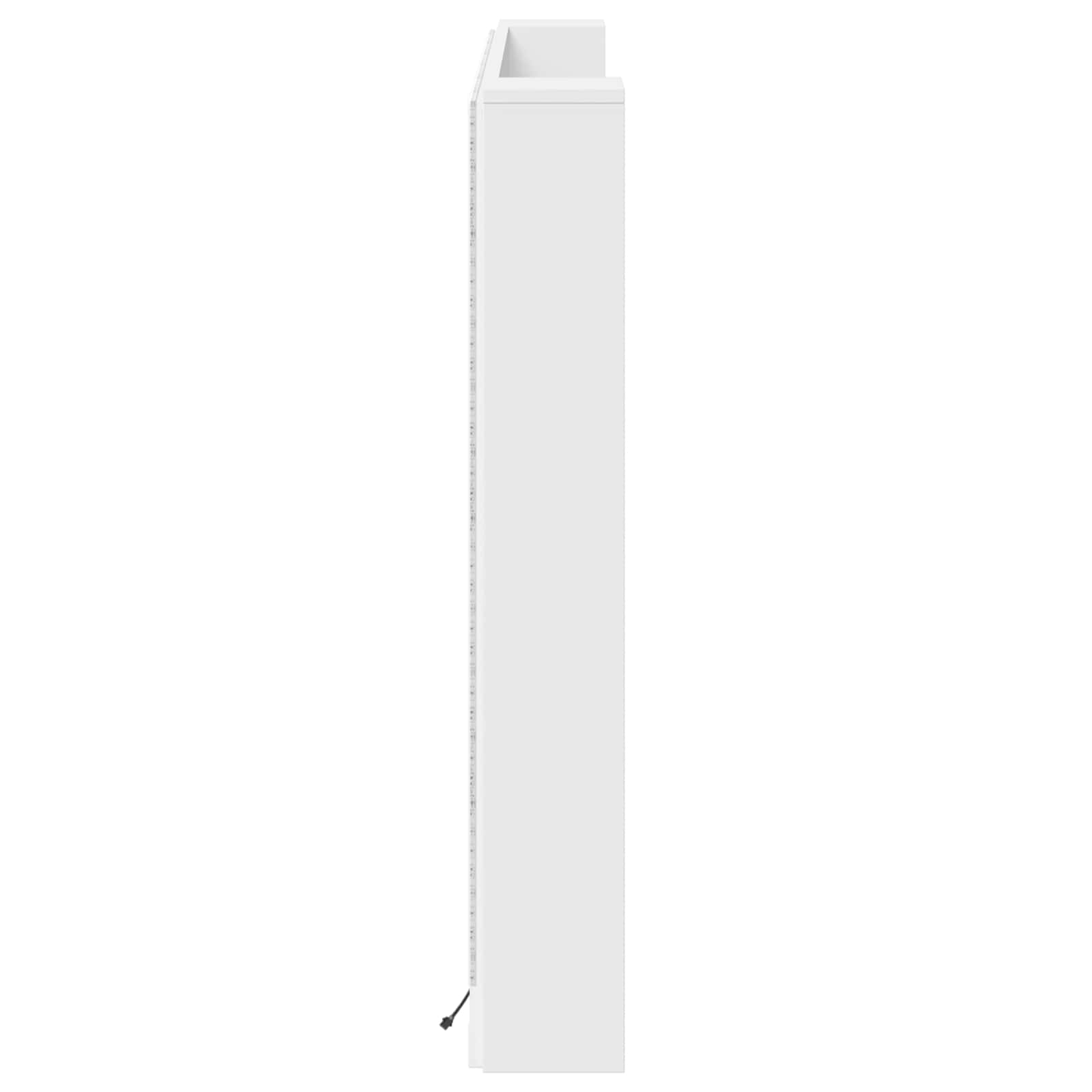 Čelo Postele S Led Bílý Kompozitní Dřevo