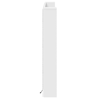 Čelo Postele S Led Bílý Kompozitní Dřevo