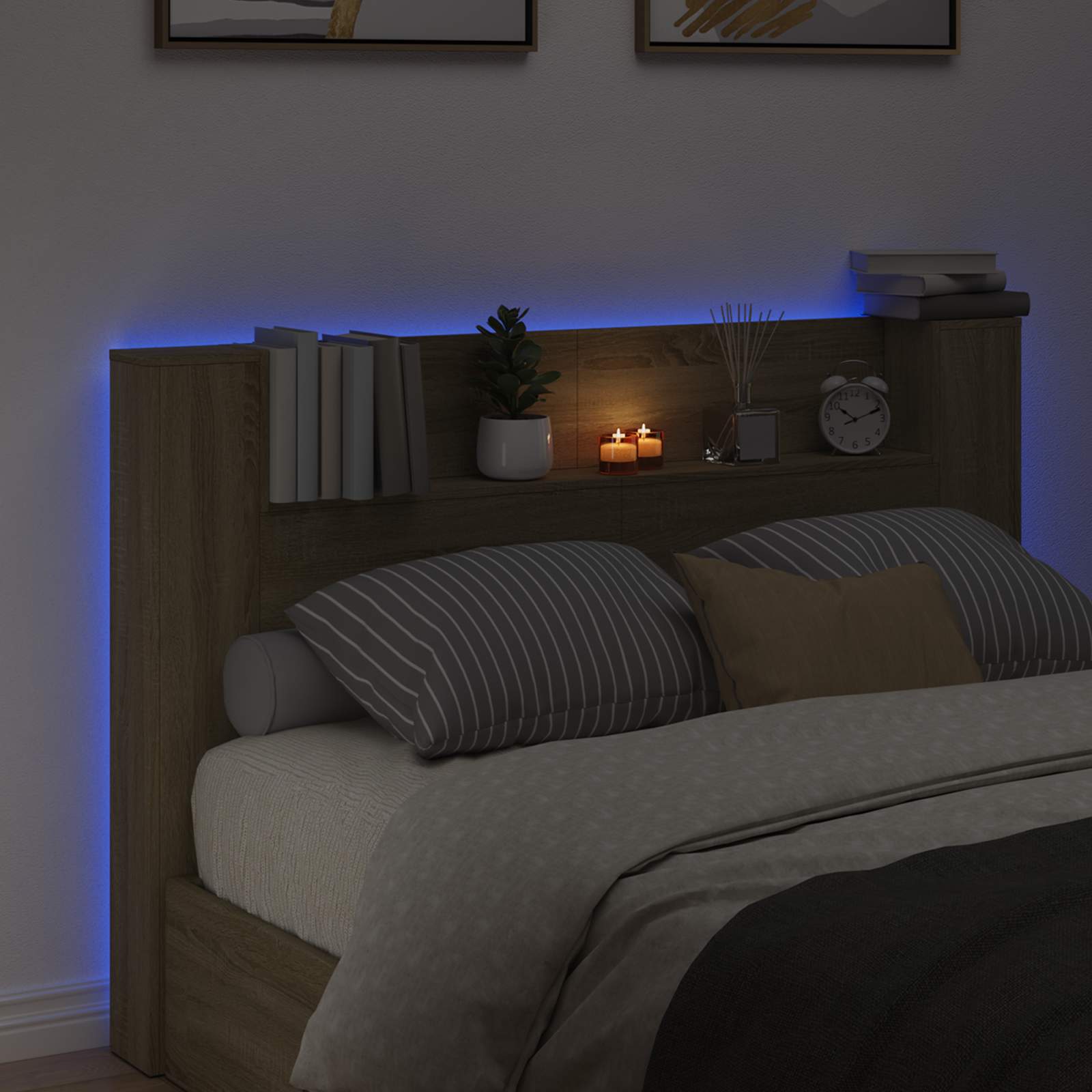 Čelo Postele S Led Sonoma Kompozitní Dřevo
