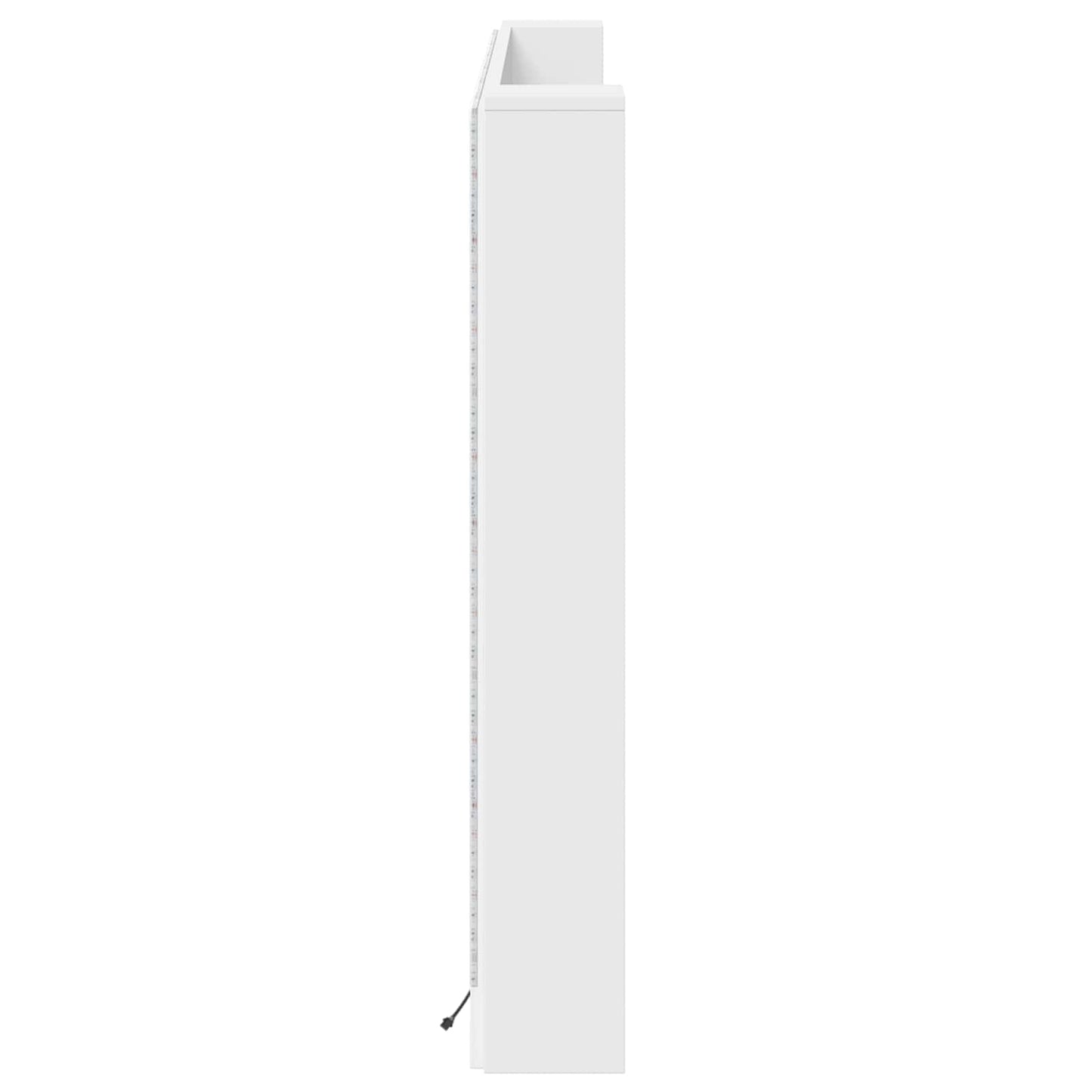Čelo Postele S Led Bílý Kompozitní Dřevo