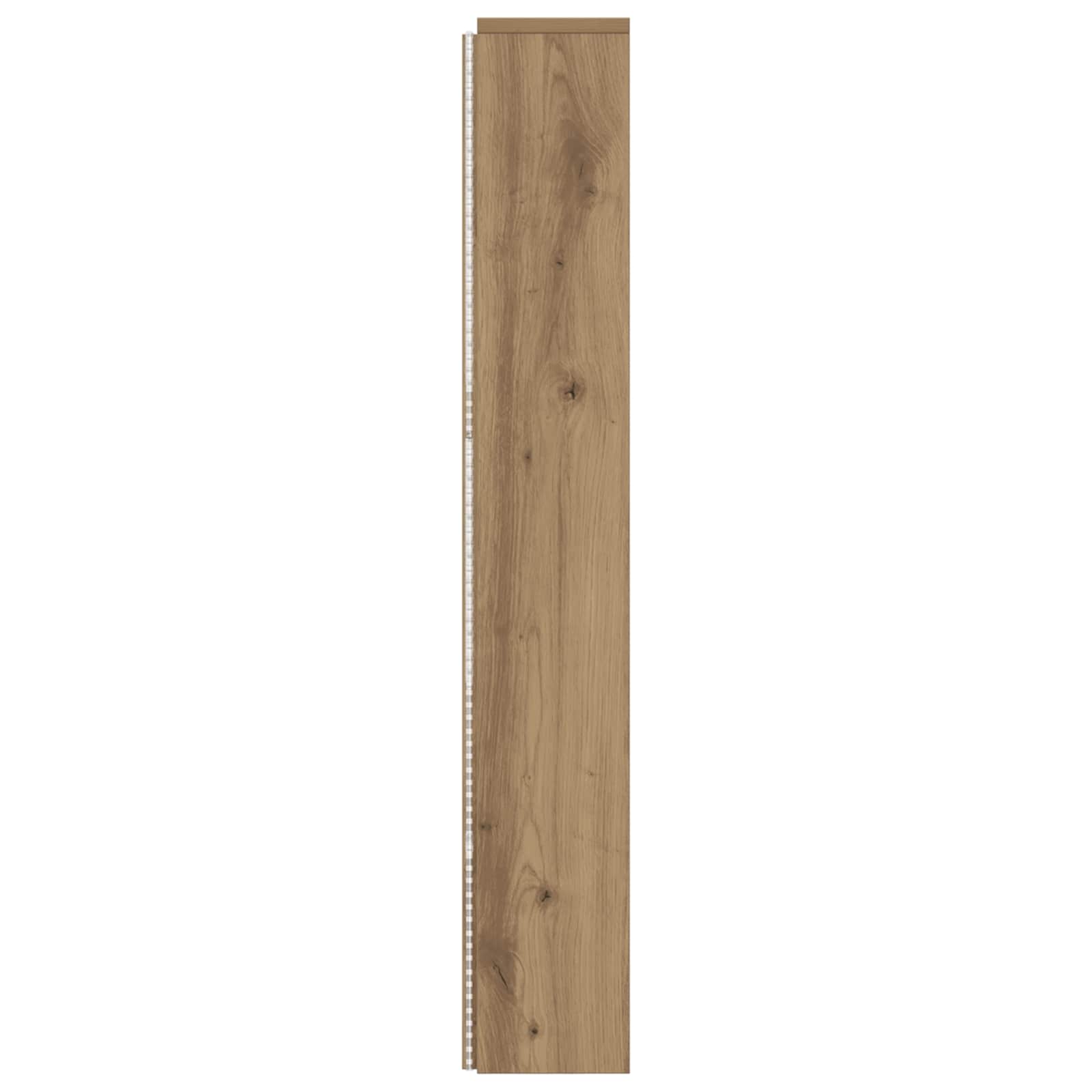Čelo Postele S Led Umělecký Dub Kompozitní Dřevo