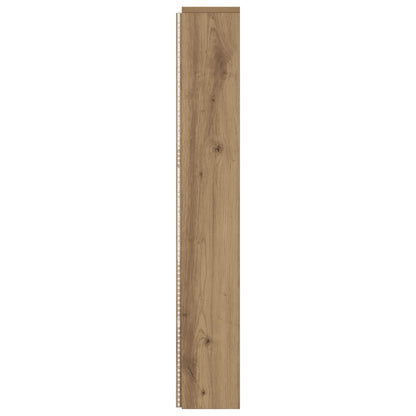 Čelo Postele S Led Umělecký Dub Kompozitní Dřevo