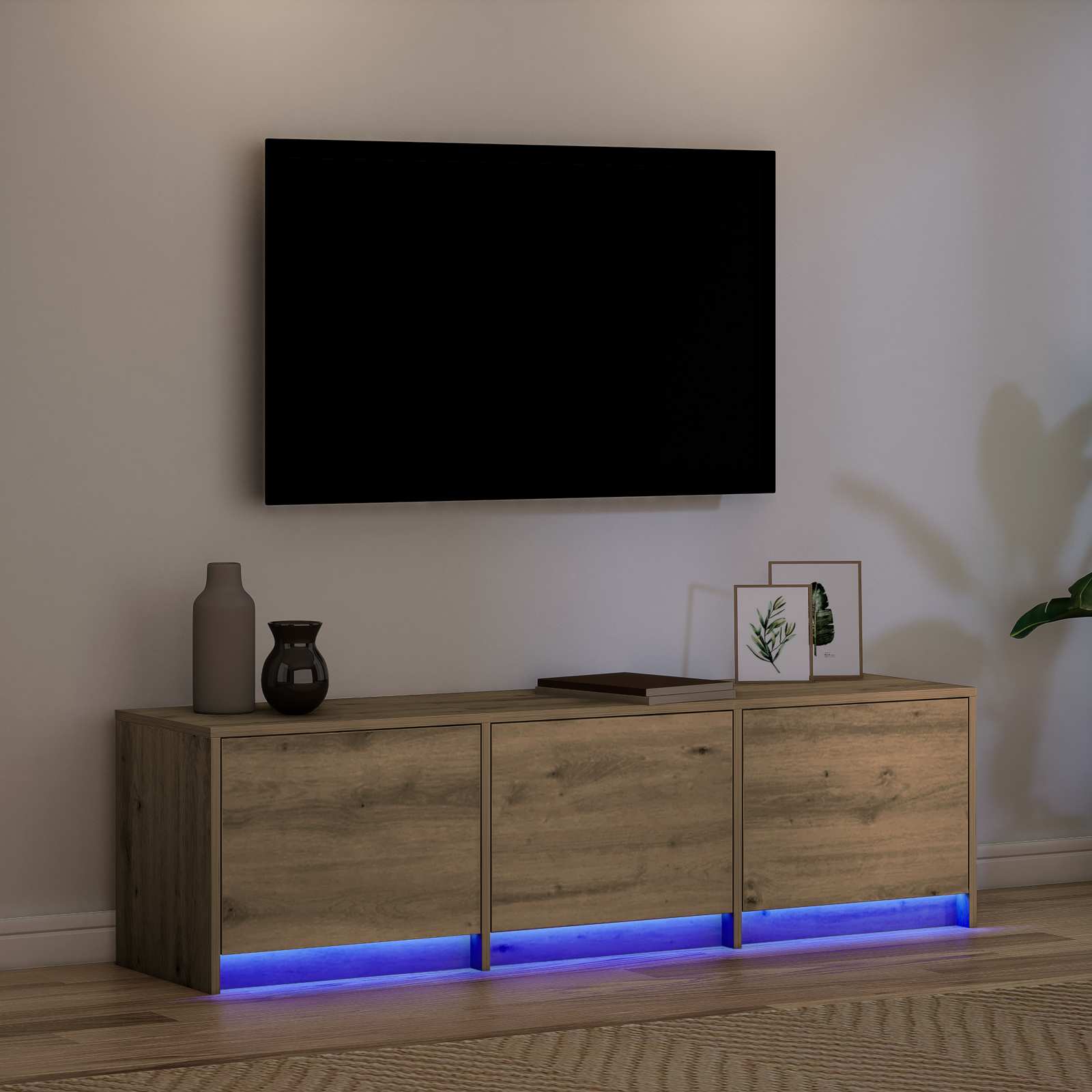 Televizní Skříň Artisanový Dub Kompozitní Dřevo