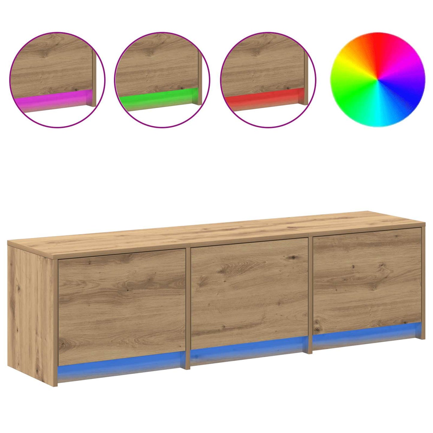 Televizní Skříň Artisanový Dub Kompozitní Dřevo