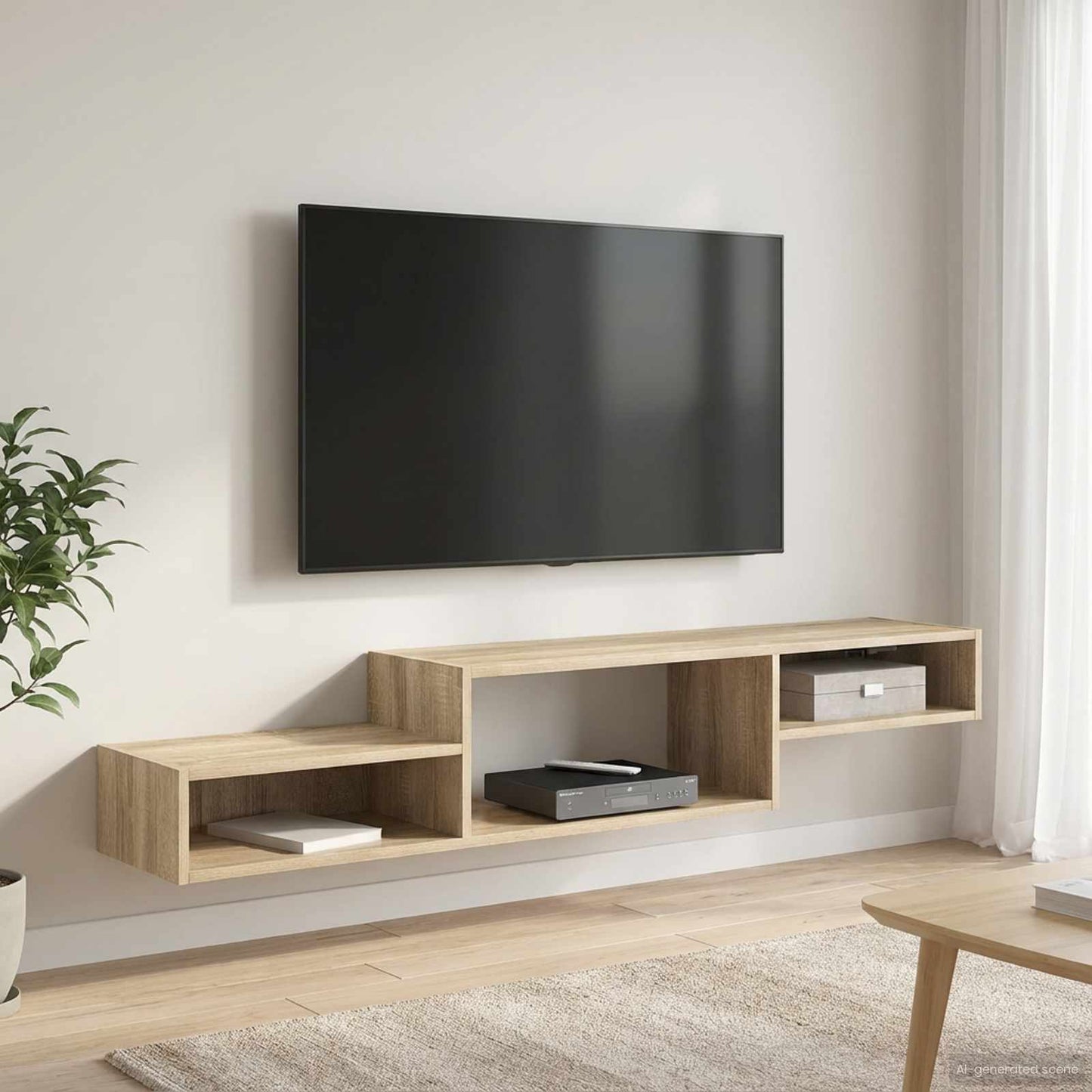 Nástěnná Tv Skříň Nástěnná Montáž Dub Sonoma 150 X 28 X 26 Cm