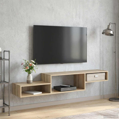 Nástěnná Tv Skříň Nástěnná Montáž Dub Sonoma 150 X 28 X 26 Cm