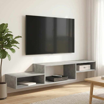 Nástěnná Tv Skříň Nástěnná Montáž Betonově Šedá