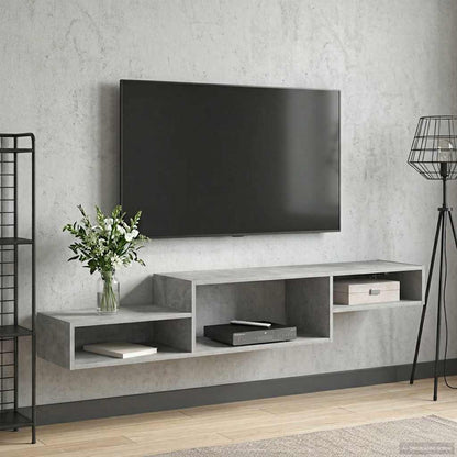 Nástěnná Tv Skříň Nástěnná Montáž Betonově Šedá