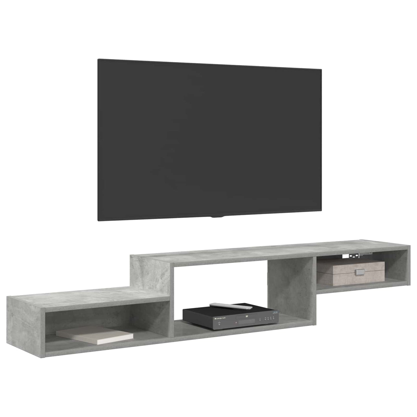 Nástěnná Tv Skříň Nástěnná Montáž Betonově Šedá