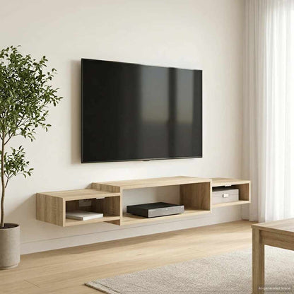 Nástěnná Tv Skříň Nástěnná Montáž Dub Sonoma 140 X 28 X 21 Cm