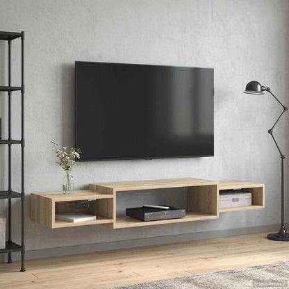 Nástěnná Tv Skříň Nástěnná Montáž Dub Sonoma 140 X 28 X 21 Cm