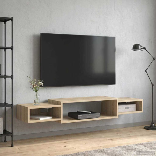 Nástěnná Tv Skříň Nástěnná Montáž Dub Sonoma 140 X 28 X 21 Cm
