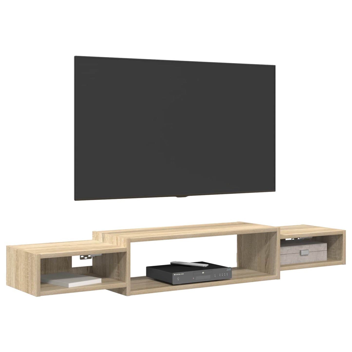 Nástěnná Tv Skříň Nástěnná Montáž Dub Sonoma 140 X 28 X 21 Cm