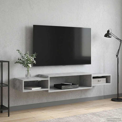 Nástěnná Tv Skříň Nástěnná Montáž Betonově Šedá