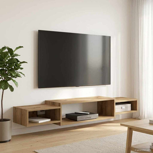 Nástěnná Tv Skříň Nástěnná Montáž Dub Artisan 140 X 28 X 21 Cm