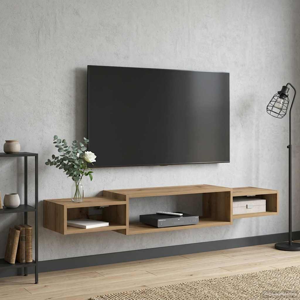 Nástěnná Tv Skříň Nástěnná Montáž Dub Artisan 140 X 28 X 21 Cm