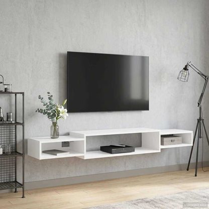 Nástěnná Tv Skříň Nástěnná Montáž Bílá 180 X 28 X 21 Cm