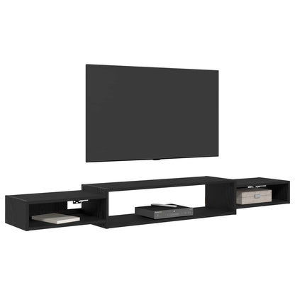 Nástěnná Tv Skříň Nástěnná Montáž Černý Dub 180 X 28 X 21 Cm