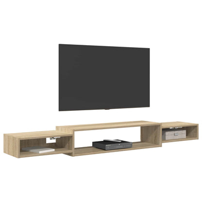 Nástěnná Tv Skříň Nástěnná Montáž Dub Sonoma 180 X 28 X 21 Cm