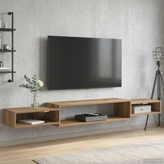 Nástěnná Tv Skříň Nástěnná Montáž Dub Artisan 180 X 28 X 21 Cm