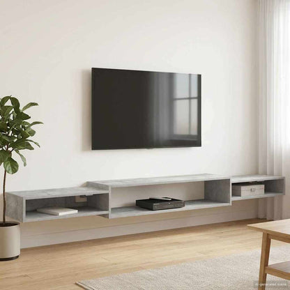 Nástěnná Tv Skříň Nástěnná Montáž Betonově Šedá