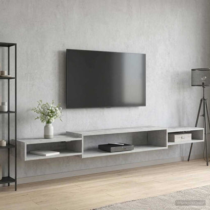 Nástěnná Tv Skříň Nástěnná Montáž Betonově Šedá