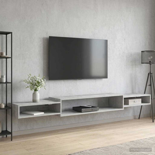 Nástěnná Tv Skříň Nástěnná Montáž Betonově Šedá