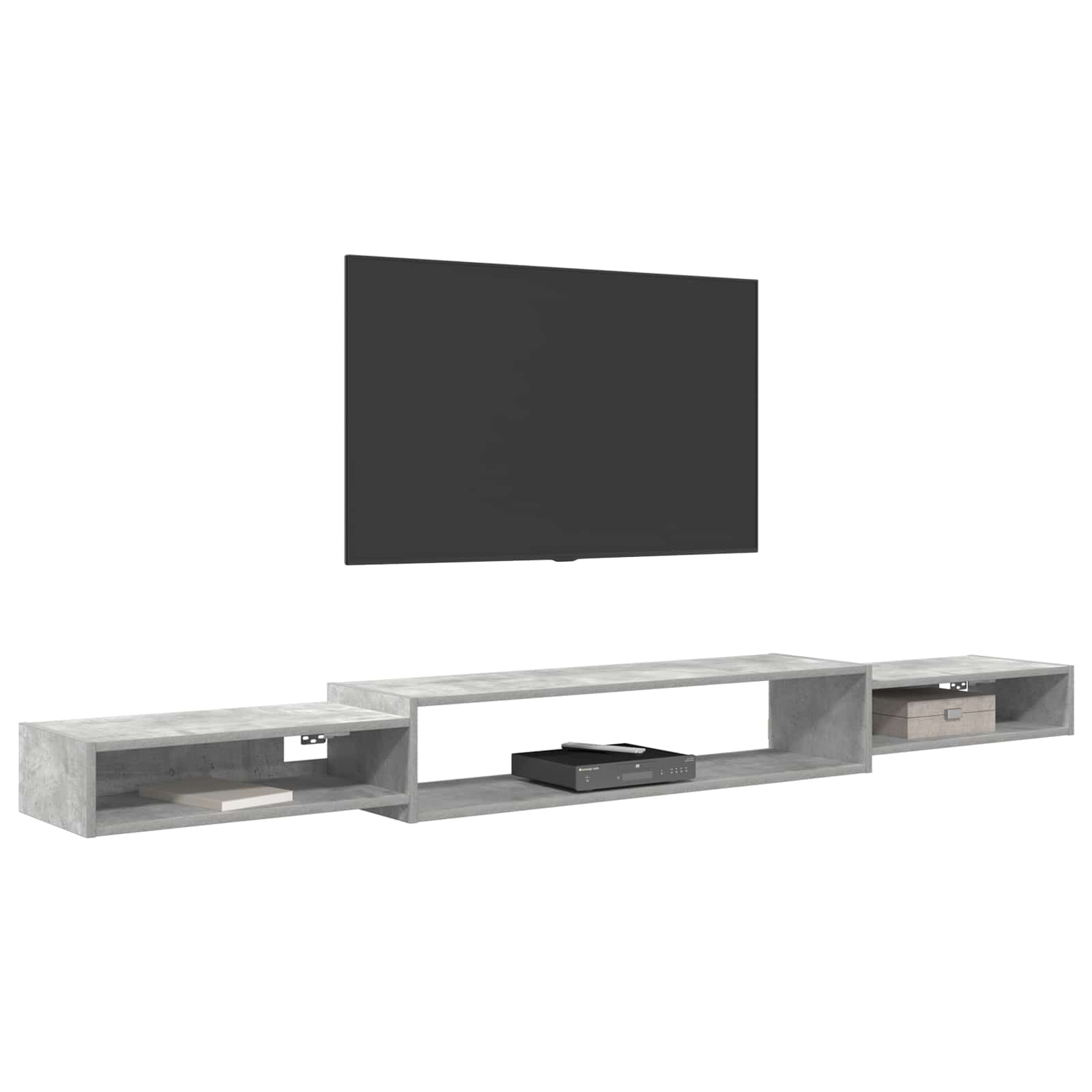Nástěnná Tv Skříň Nástěnná Montáž Betonově Šedá