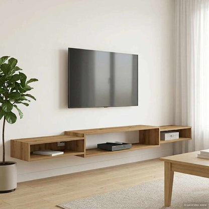 Nástěnná Tv Skříň Nástěnná Montáž Dub Artisan 220 X 28 X 21 Cm