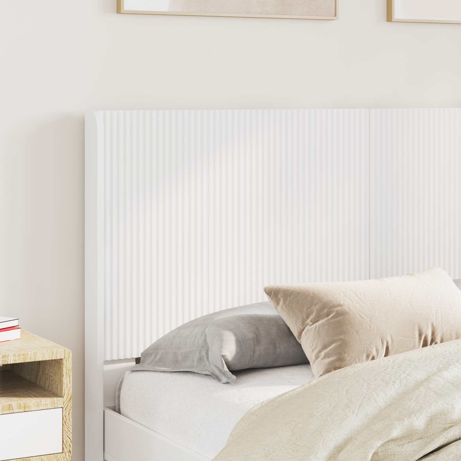 Čelo Postele Bílá Kompozitní Dřevo