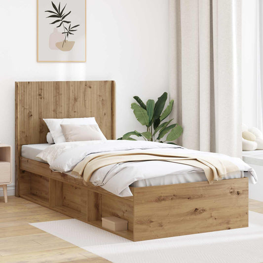 Čelo Postele Dub Artisan Kompozitní Dřevo